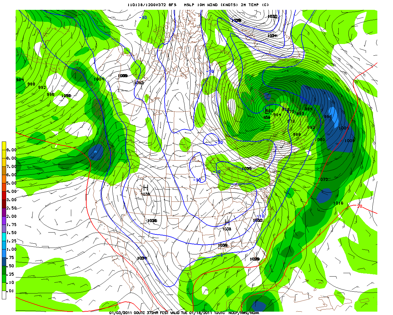 "GFS Forecast Hour 372 (00 UTC 03 January 2011 Initialization)"